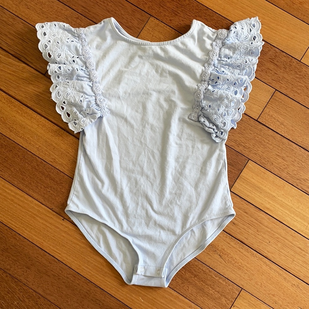 Zara Pleated Eyelets Raffle Bodysuit